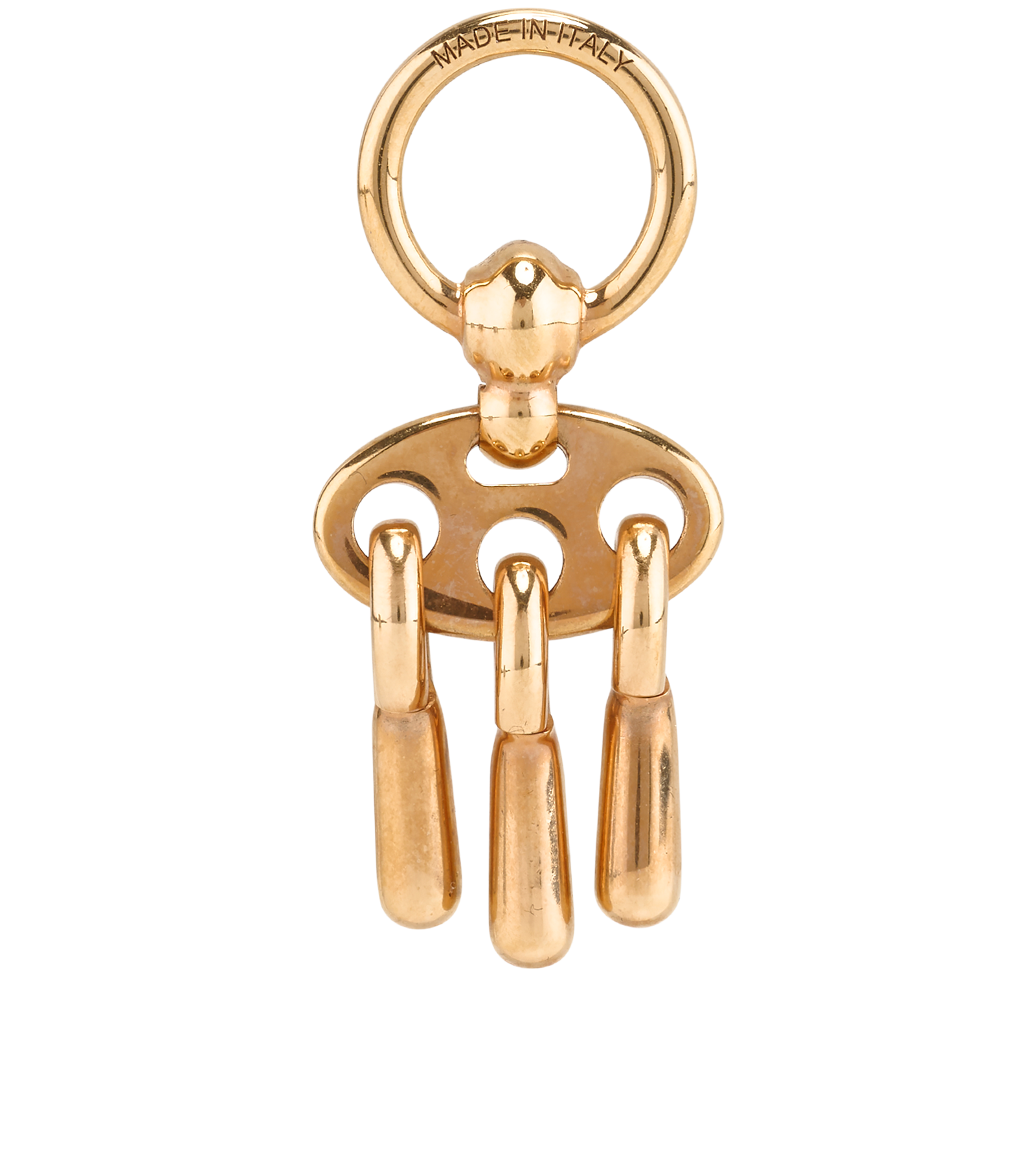 Hermes Charms Mors a Jouet Twilly Ring, &pound;120, Accessories, Gold, Brass, Back view